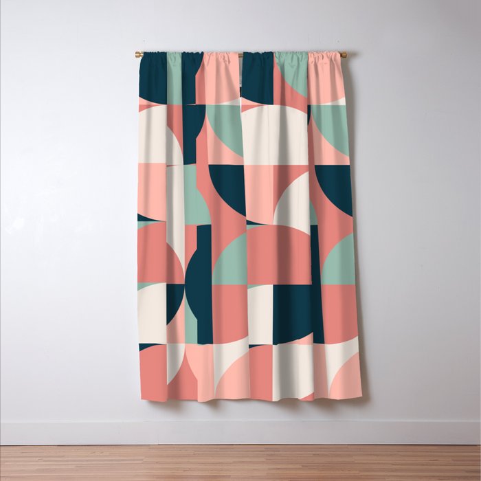 Mid Century Geometric 23C Window Curtain Gallery Image 3
