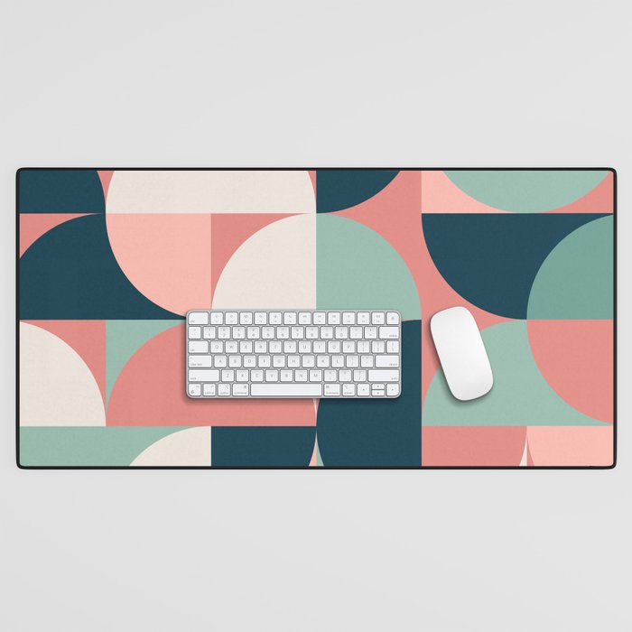 Mid Century Geometric 23C Desk Mat Gallery Image 1