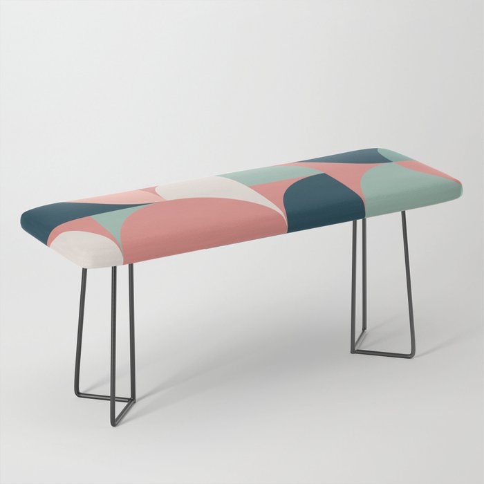 Mid Century Geometric 23C Bench Gallery Image 1