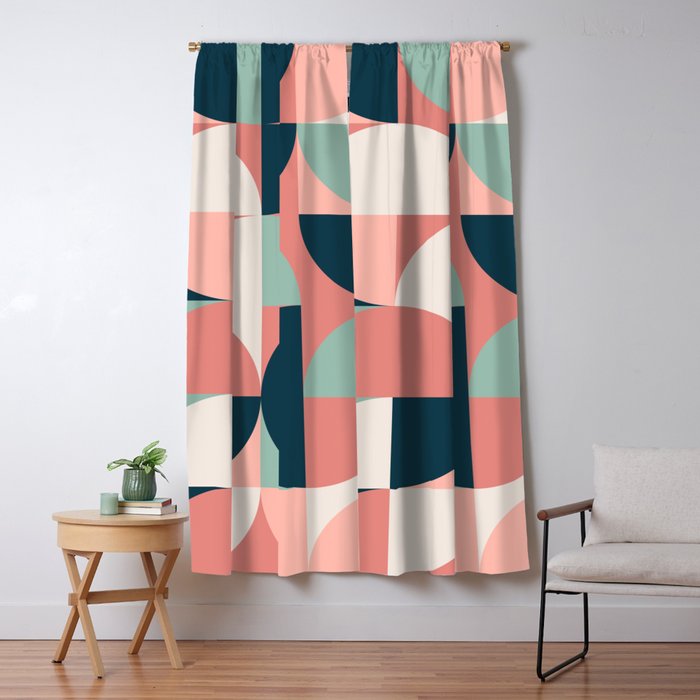 Mid Century Geometric 23C Window Curtain Gallery Image 1