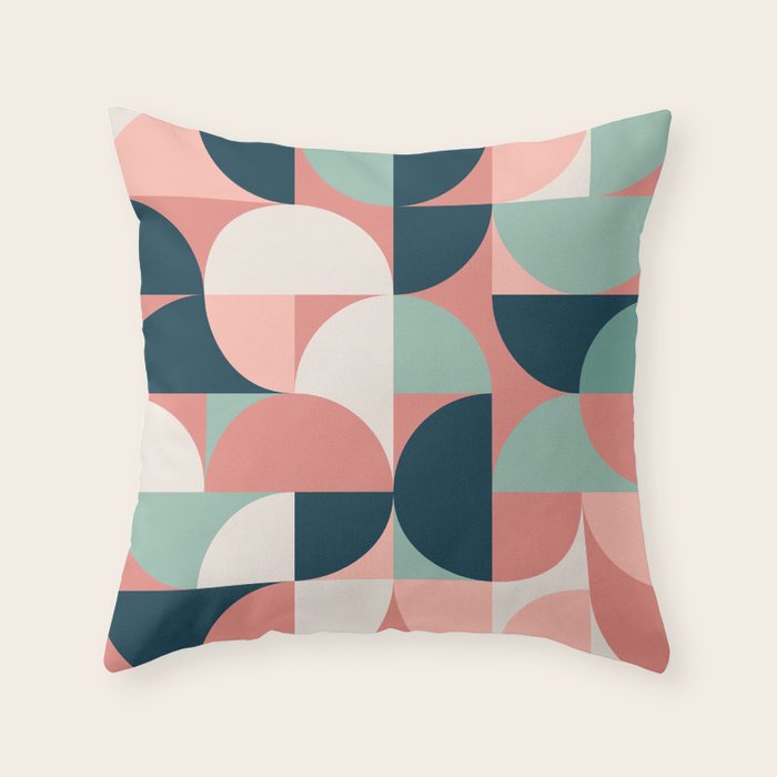 Mid Century Geometric 23C Throw Pillow Gallery Image 6