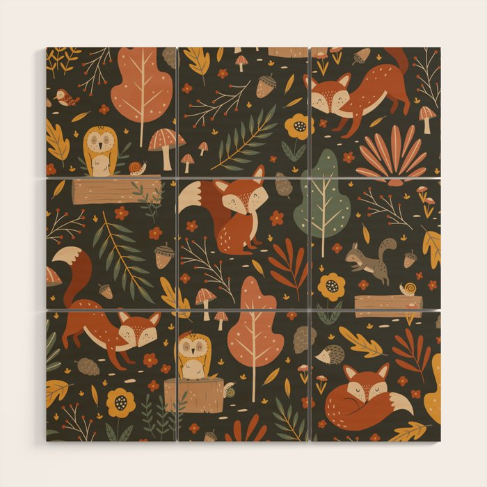 Woodland Critters Wood Wall Art Gallery Image 1