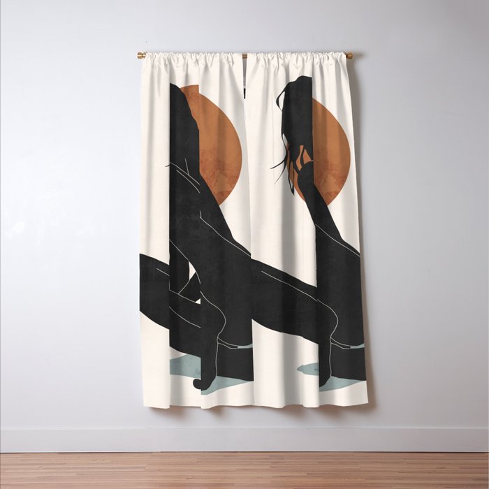 Abstract Art / Female Figure Window Curtain Gallery Image 3