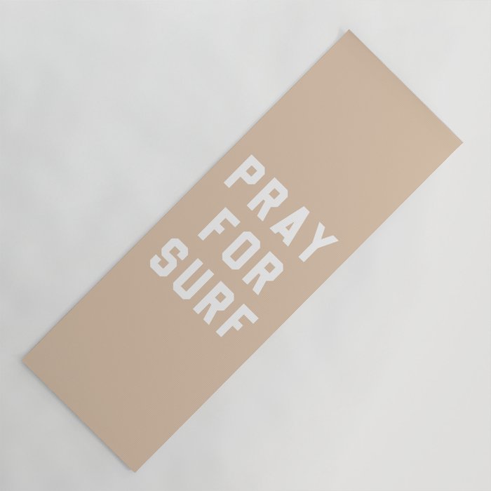 Pray for Surf - sand color Yoga Mat Gallery Image 1
