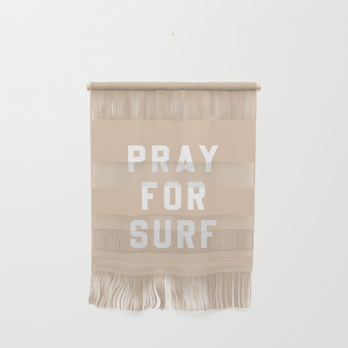 Pray for Surf - sand color Wall Hanging Gallery Image 1