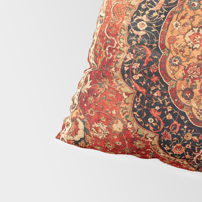 Seley 16th Century Antique Persian Carpet Print Pillow Sham Gallery Image 4