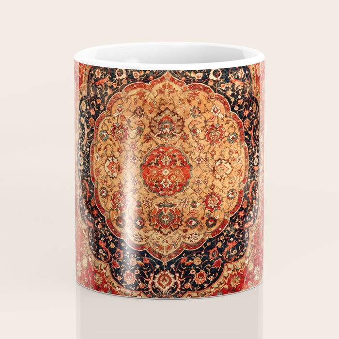 Seley 16th Century Antique Persian Carpet Print Coffee Mug Gallery Image 4