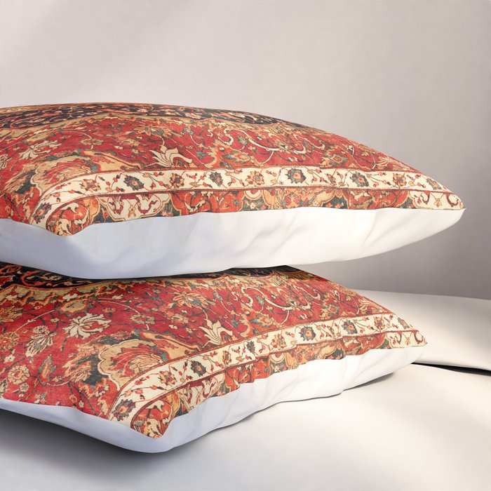 Seley 16th Century Antique Persian Carpet Print Pillow Sham Gallery Image 3