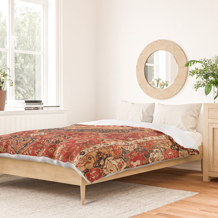 Seley 16th Century Antique Persian Carpet Print Duvet Cover Gallery Image 2