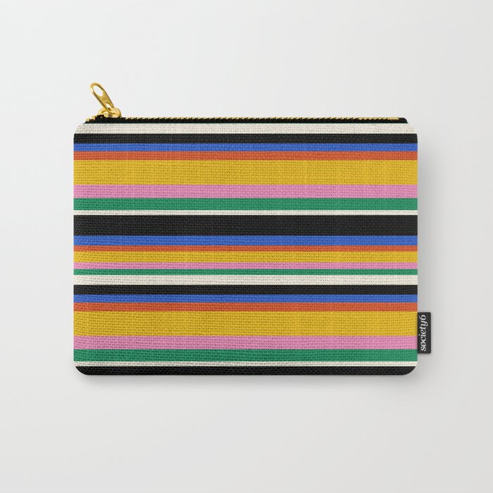 Classic Stripes XIII - Bold Retro Carry All Pouch Gallery Image 1