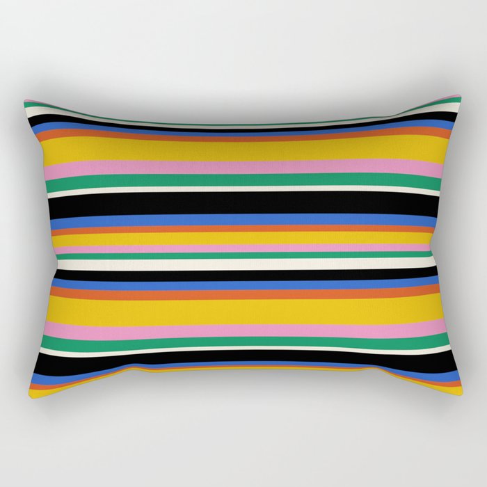 Classic Stripes XIII - Bold Retro Rectangular Pillow Gallery Image 2
