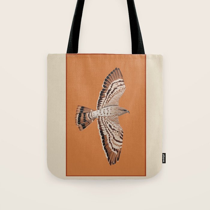 Hawk in Still Flight Tote Bag Gallery Image 1