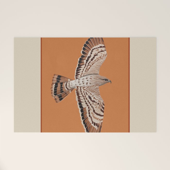 Hawk in Still Flight Welcome Mat Gallery Image 1