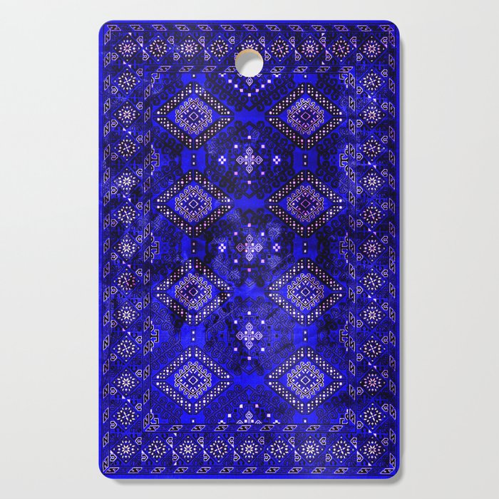 Oriental Opulence: Royal Blue Velvet Moroccan Majesty Cutting Board Gallery Image 1