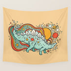 Star Stego | Retro Reptile Palette Wall Tapestry Gallery Image 4