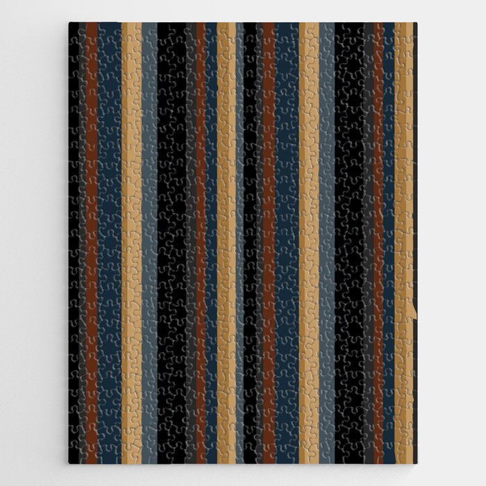 Classic Stripes V - Dark Vintage  Jigsaw Puzzle Gallery Image 1
