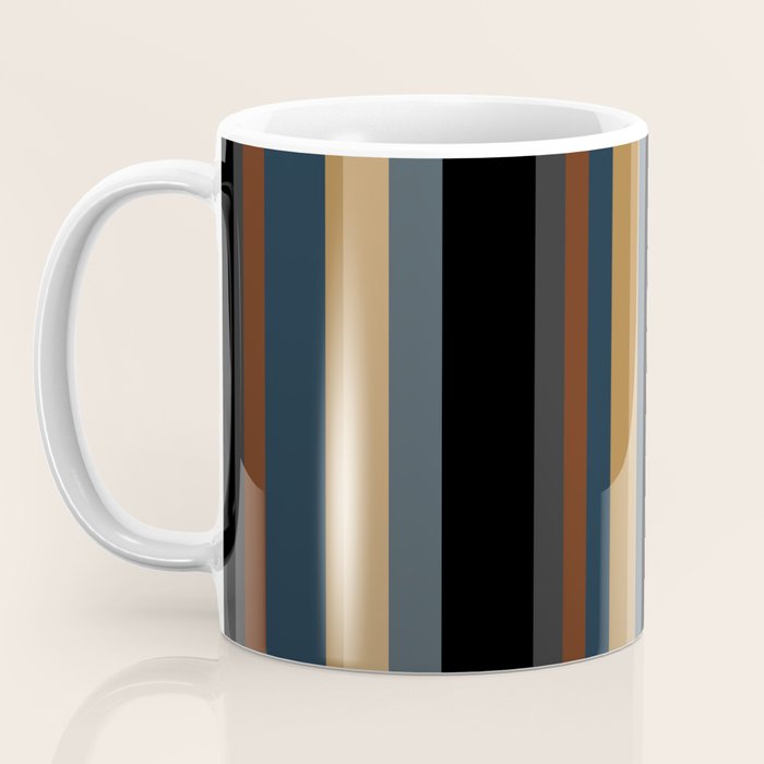 Classic Stripes V - Dark Vintage  Coffee Mug Gallery Image 3