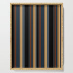 Classic Stripes V - Dark Vintage  Serving Tray Gallery Image 1