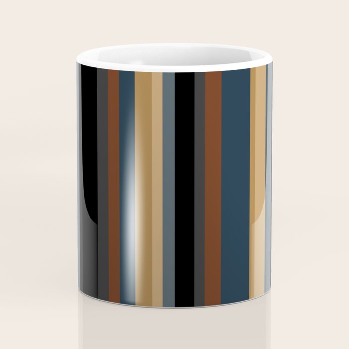 Classic Stripes V - Dark Vintage  Coffee Mug Gallery Image 4