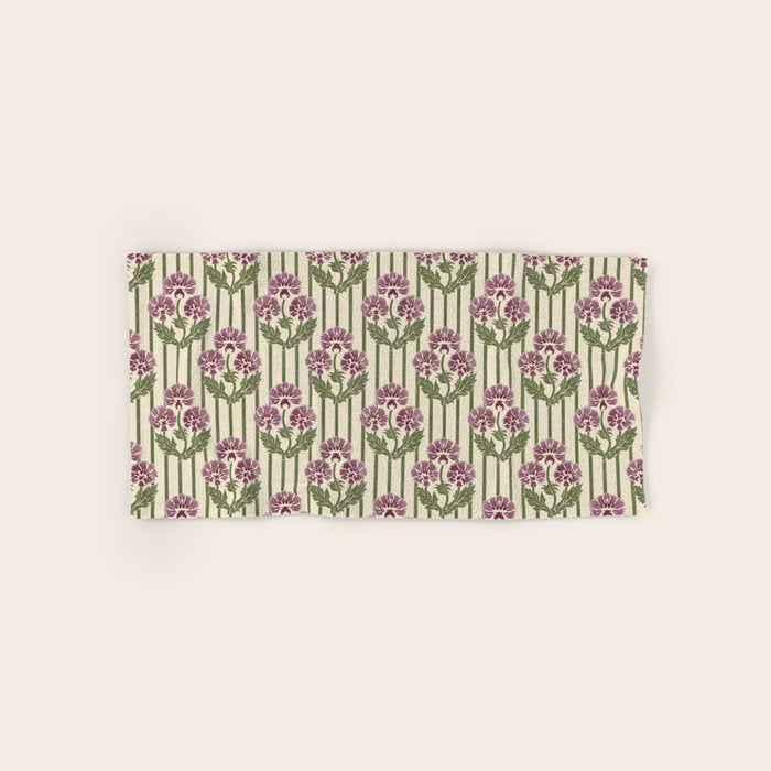 Highland Floral Stripe Bath Towel Gallery Image 1