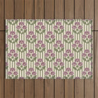 Highland Floral Stripe Outdoor Rug Gallery Image 1
