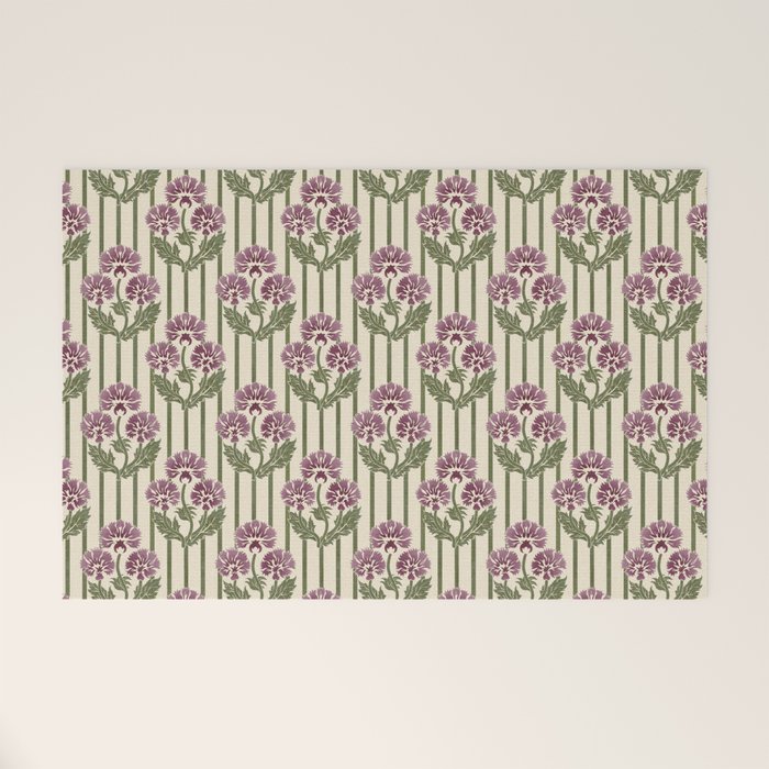 Highland Floral Stripe Welcome Mat Gallery Image 1