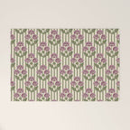 Highland Floral Stripe Welcome Mat Gallery Image 1