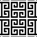 Greek Key (White & Black Pattern) Coffee Mug Gallery Image 2