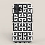 Greek Key (White & Black Pattern) iPhone Case Gallery Image 1
