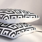 Greek Key (White & Black Pattern) Pillow Sham Gallery Image 3