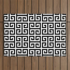 Greek Key (White & Black Pattern) Outdoor Rug Gallery Image 1