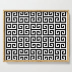 Greek Key (White & Black Pattern) Serving Tray Gallery Image 1