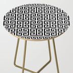 Greek Key (White & Black Pattern) Side Table Gallery Image 2