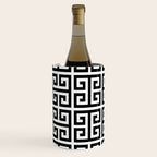 Greek Key (White & Black Pattern) Wine Chiller Gallery Image 2