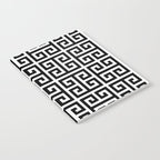 Greek Key (White & Black Pattern) Notebook Gallery Image 2