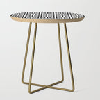 Greek Key (White & Black Pattern) Side Table Gallery Image 1