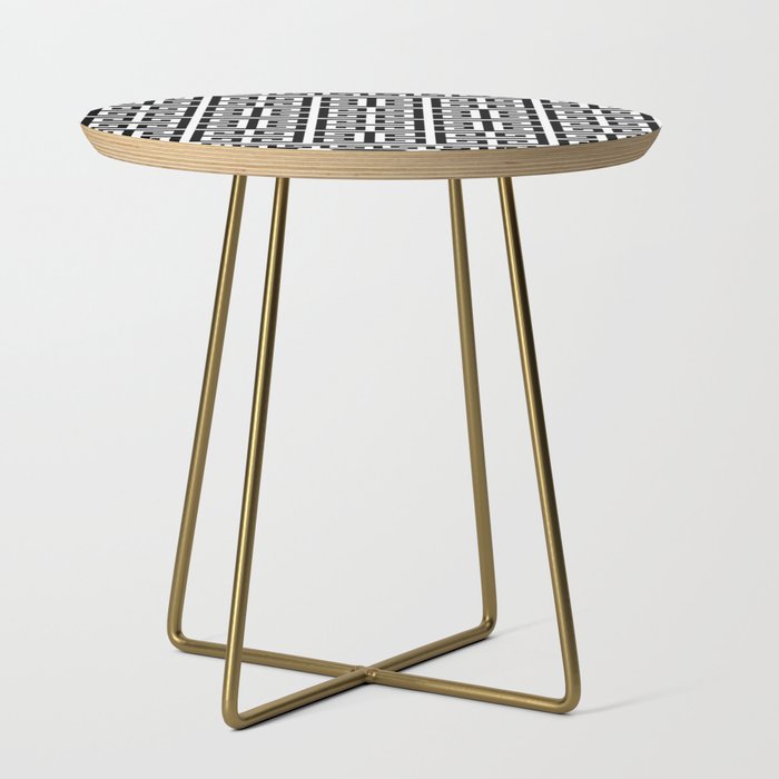 Greek Key (White & Black Pattern) Side Table Gallery Image 1