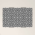 Greek Key (White & Black Pattern) Welcome Mat Gallery Image 1