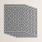 Greek Key (White & Black Pattern) Wrapping Paper Gallery Image 3