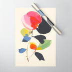 Minimal Abstract Colorful Flower Wrapping Paper Gallery Image 1