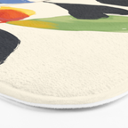 Minimal Abstract Colorful Flower Bath Mat Gallery Image 3