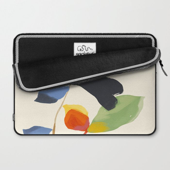 Minimal Abstract Colorful Flower Laptop Sleeve Gallery Image 2