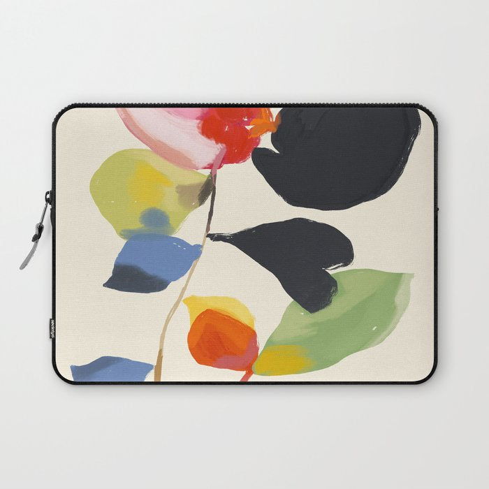 Minimal Abstract Colorful Flower Laptop Sleeve Gallery Image 1