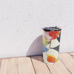 Minimal Abstract Colorful Flower Travel Mug Gallery Image 4