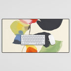 Minimal Abstract Colorful Flower Desk Mat Gallery Image 1