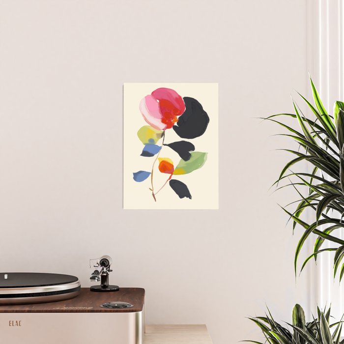 Minimal Abstract Colorful Flower Poster Gallery Image 2