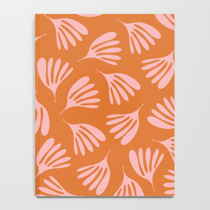 Pink and Orange Wispy Leaves Contemporary Abstract Pattern Notebook Gallery Image 4