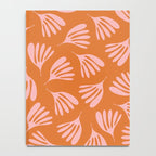 Pink and Orange Wispy Leaves Contemporary Abstract Pattern Notebook Gallery Image 4