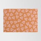 Pink and Orange Wispy Leaves Contemporary Abstract Pattern Rug Gallery Image 2