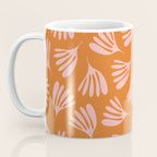 Pink and Orange Wispy Leaves Contemporary Abstract Pattern Coffee Mug Gallery Image 3